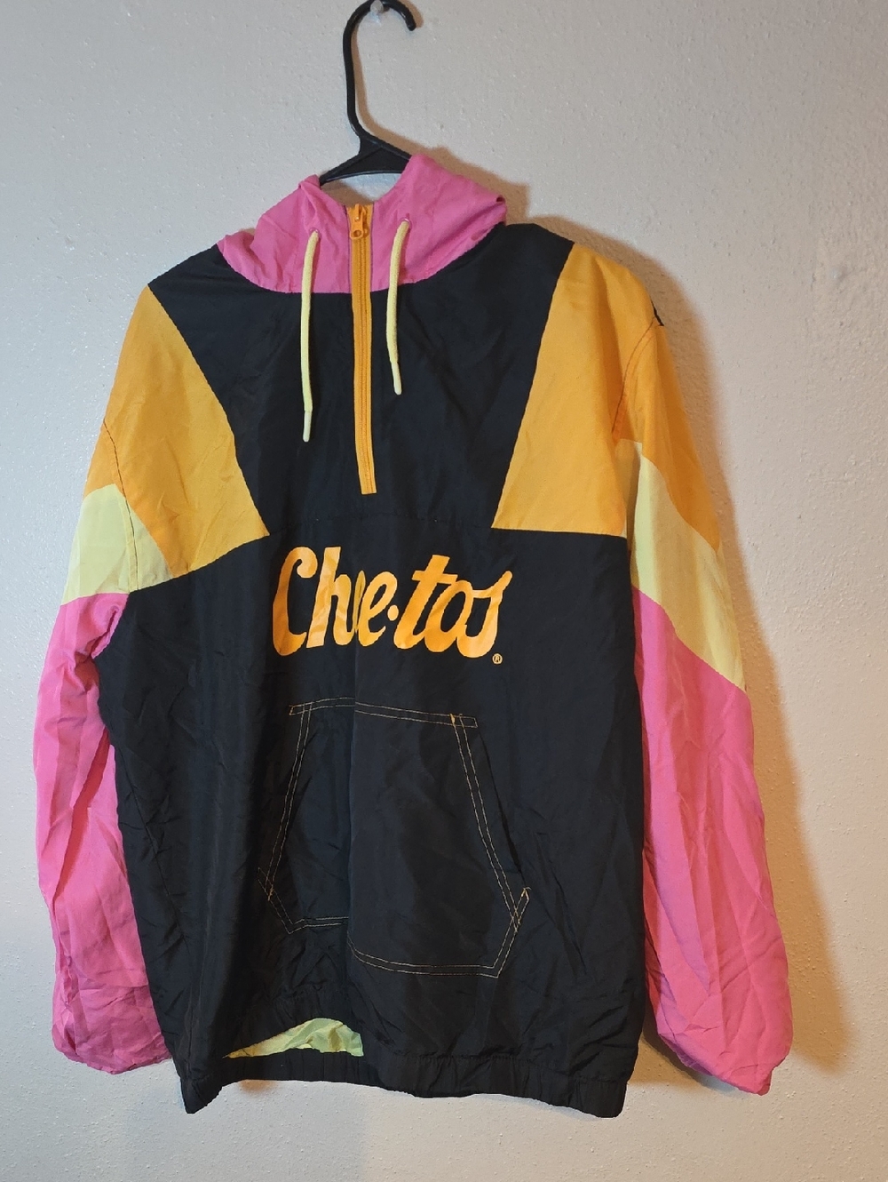 Cheetos Colorblock Windbreaker Hoodie - Chester Cheetah M